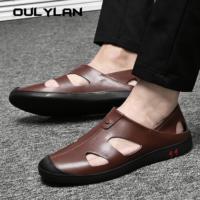 Oulylan Summer Sandals Men's Soft Soled Men's Casual Breathable Hollow Out Deodorant Beach Shoes Driving Sandals Big Size 46
Oulylan Summer Sandals Men's Soft Soled Men's Casual Breathable Hollow Out Deodorant Beach Shoes Driving Sandals Big Size 46