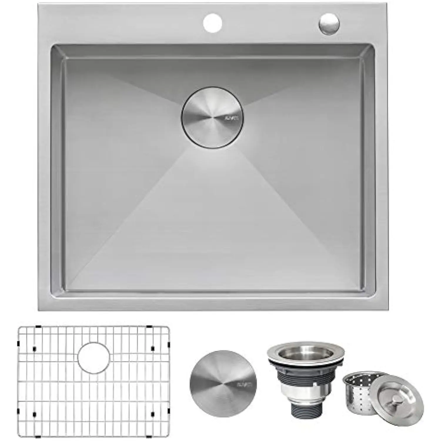 21 英寸 Drop-In Topmount Rounded 16 Gauge Stainless Steel Kitchen Sink Single Bowl - Rvh8071
21 英寸 Drop-In Topmount Rounded 16 Gauge Stainless Steel Kitchen Sink Single Bowl - Rvh8071