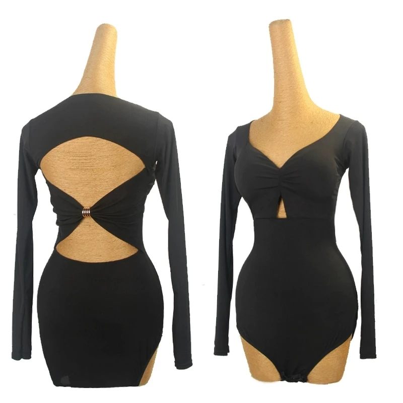 new autumn and winter long sleeved training clothing for girls black slimming top women's tango samba rumba Latin practice top
new autumn and winter long sleeved training clothing for girls black slimming top women's tango samba rumba Latin practice top