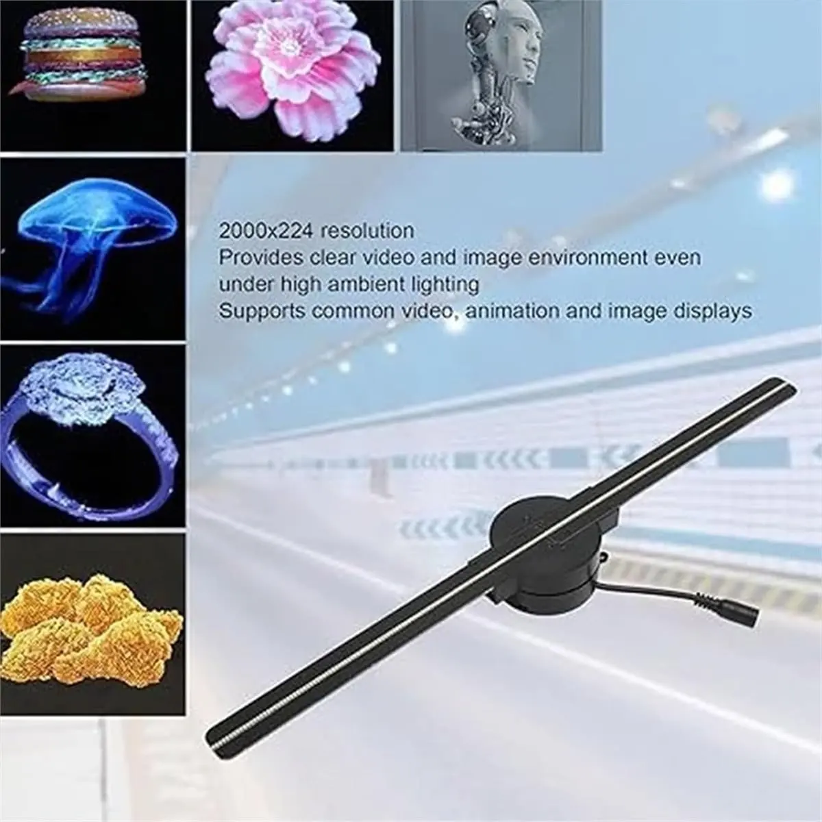 Рекламный проектор AT52 3D LED с вентилятором, настенный, 224 светодиода, HD-визуализация, рекламный дисплей, вилка стандарта США
Рекламный проектор AT52 3D LED с вентилятором, настенный, 224 светодиода, HD-визуализация, рекламный дисплей, вилка стандарта США