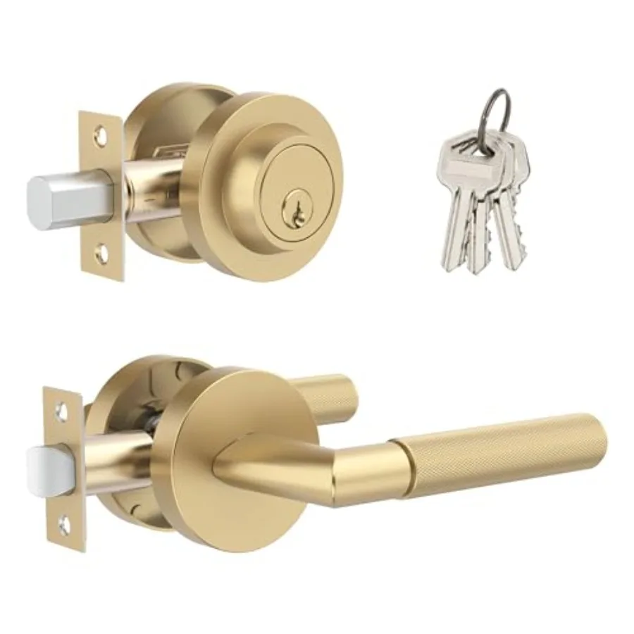 Entry Door Lock and Handle Pack, Single Cylinder Exterior Lock with Matching Interior Lever, for Left or Right Hand Doors
Entry Door Lock and Handle Pack, Single Cylinder Exterior Lock with Matching Interior Lever, for Left or Right Hand Doors