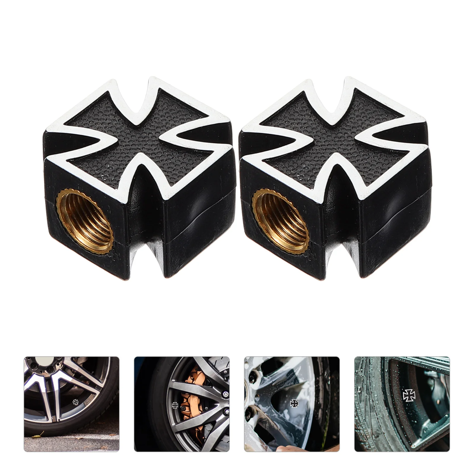 4 Pcs Cross Valve Cap Automotive Tire Covers Caps for Cars Vehicle Black Universal
4 Pcs Cross Valve Cap Automotive Tire Covers Caps for Cars Vehicle Black Universal