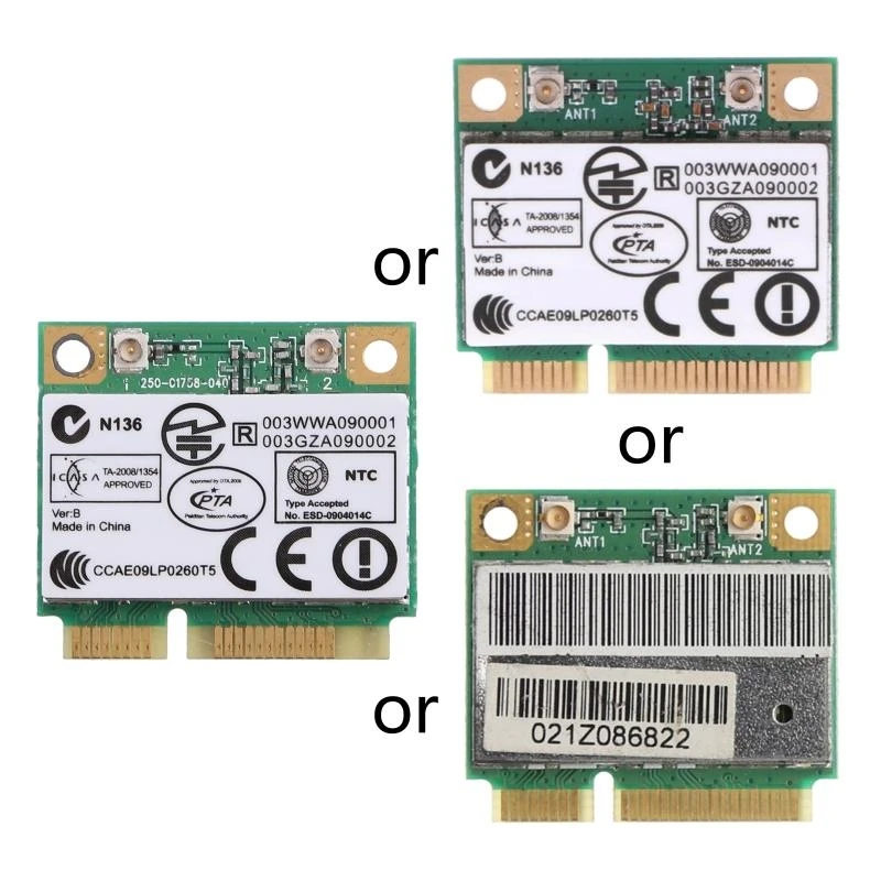 E74D 802.11 b/g/n 150Mbps WiFi Wireless Half Mini PCIE Card for WinXP 7 32 64
E74D 802.11 b/g/n 150Mbps WiFi Wireless Half Mini PCIE Card for WinXP 7 32 64