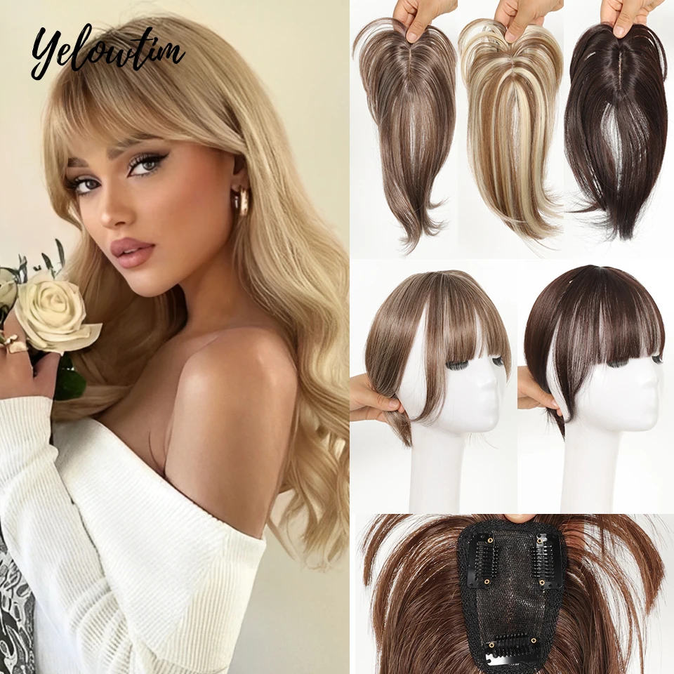 YELOWTIM Synthetic Topper Hairpiece False Bang Clip-In Bangs Extension Natural Fake Fringe Invisible Clourse Hairpiece for Women
YELOWTIM Synthetic Topper Hairpiece False Bang Clip-In Bangs Extension Natural Fake Fringe Invisible Clourse Hairpiece for Women