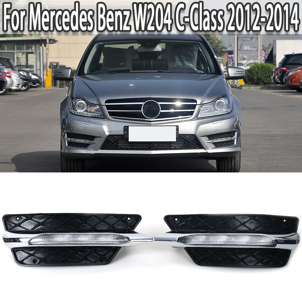 For Mercedes Benz W204 C-Class 2012-2014 Front Bumper Grill LED Fog Lamp DRL Daytime Running Light Car Accessorie
For Mercedes Benz W204 C-Class 2012-2014 Front Bumper Grill LED Fog Lamp DRL Daytime Running Light Car Accessorie