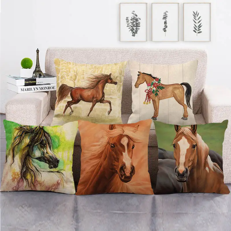 Brown Mustang Pillow Case Horse Animal Pillow Cover for Living Room Bedroom Sofa Bed Chair Decorative Pillowcase 45x45
Brown Mustang Pillow Case Horse Animal Pillow Cover for Living Room Bedroom Sofa Bed Chair Decorative Pillowcase 45x45