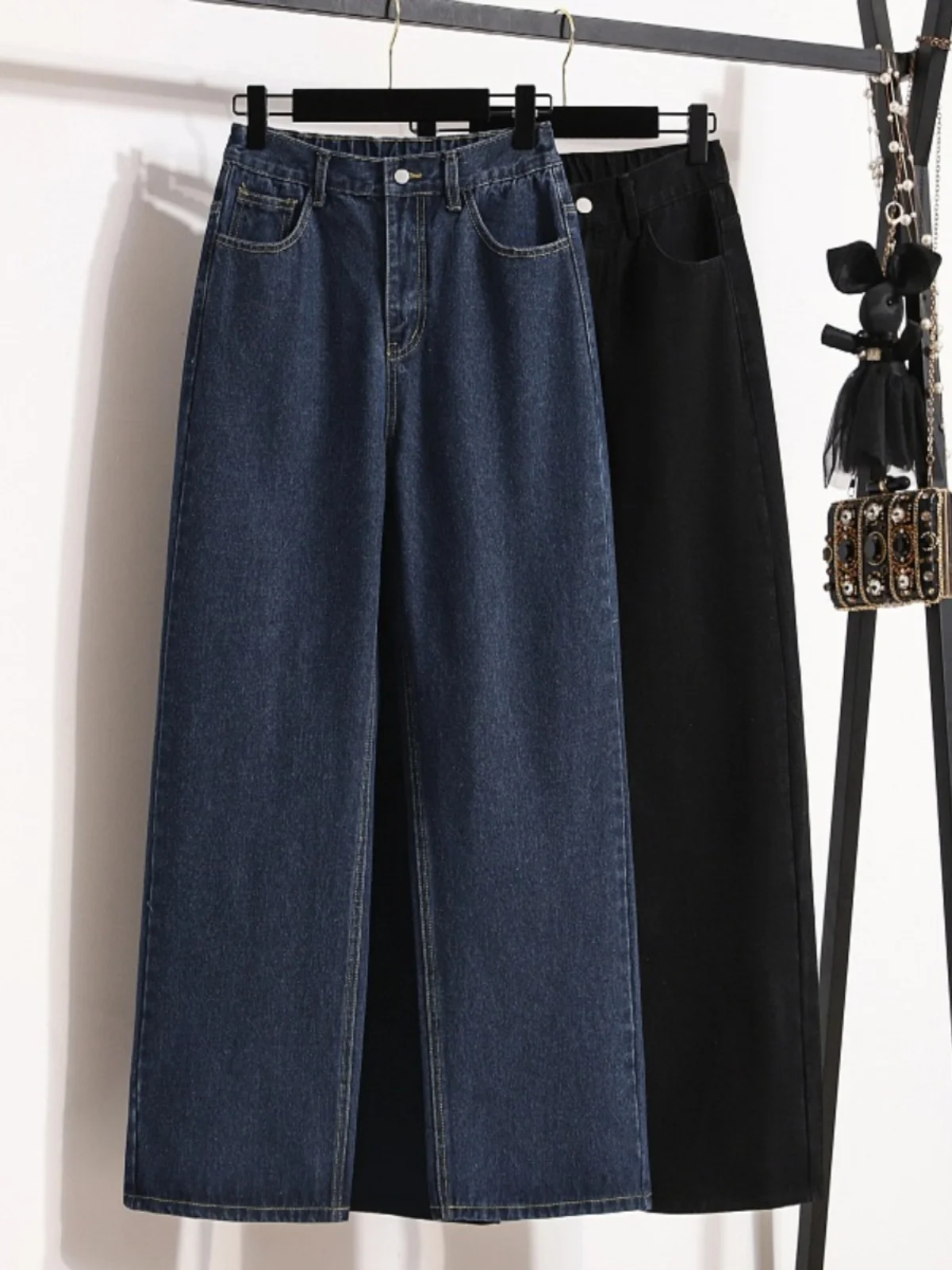 Slimming High Waist Wide Leg Jeans Straight Cut Pants for plus Size Women Spring New Style Loose Fit Floor Length Denim
Slimming High Waist Wide Leg Jeans Straight Cut Pants for plus Size Women Spring New Style Loose Fit Floor Length Denim