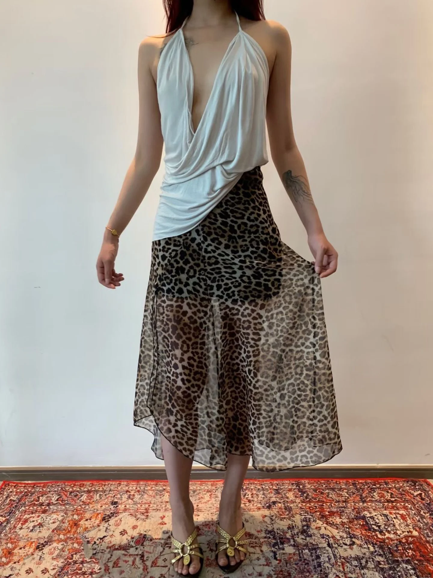 Cool Leopard Print Half Skirt Women's Summer Fashionable Transparent A-Line Long Skirt High Waist Zipper Closure Daily Wear
Cool Leopard Print Half Skirt Women's Summer Fashionable Transparent A-Line Long Skirt High Waist Zipper Closure Daily Wear