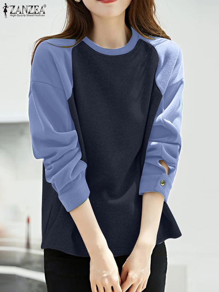 ZANZEA Fashion Casual Long Sleeve Winter Pullover Sweatshirts Women Autumn Patchwork Hoodies Stylish Loose Jumpers Oversize 2024
ZANZEA Fashion Casual Long Sleeve Winter Pullover Sweatshirts Women Autumn Patchwork Hoodies Stylish Loose Jumpers Oversize 2024
