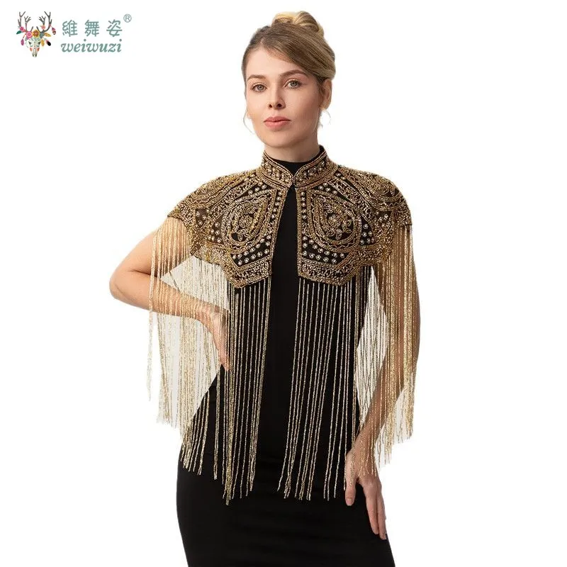 Long Tassel Shawl Paired with Cheongsam Dress Wedding Coat Cos Indian Heavy Industry Beaded Shawl Long Tassel Arab Gown Shawl
Long Tassel Shawl Paired with Cheongsam Dress Wedding Coat Cos Indian Heavy Industry Beaded Shawl Long Tassel Arab Gown Shawl
