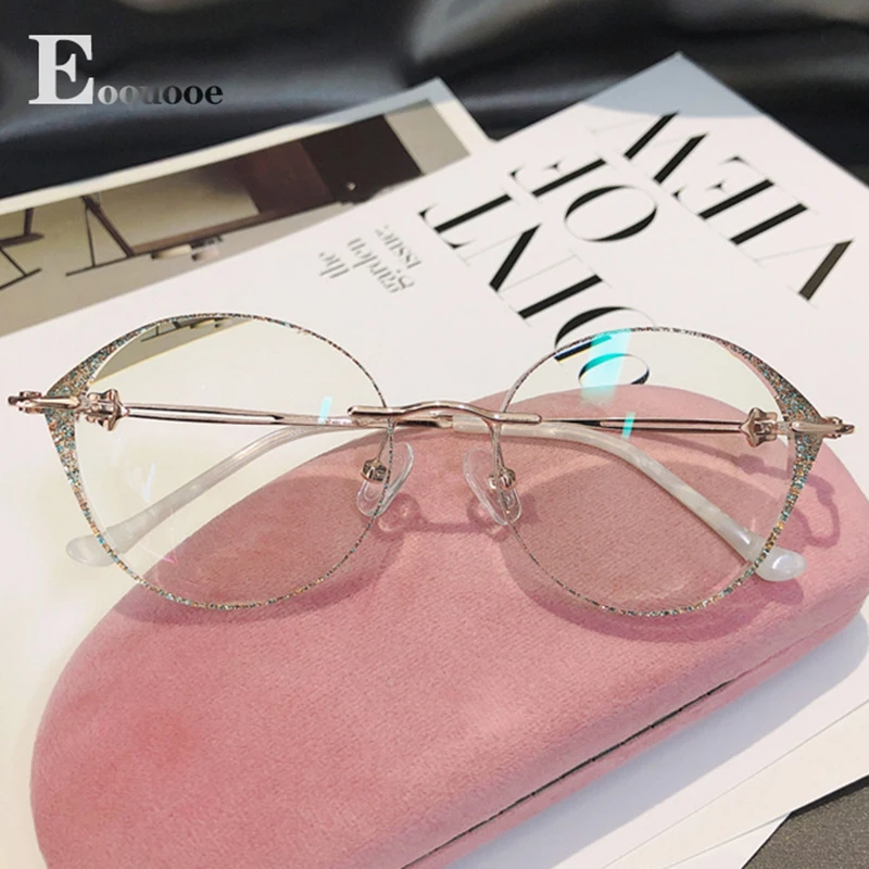 Womens Rimless Glasses Optics Cut Diamond Glasses Prescription Lenses Progressive Color Aspherical Anti-Blue Ray Round Frame
Womens Rimless Glasses Optics Cut Diamond Glasses Prescription Lenses Progressive Color Aspherical Anti-Blue Ray Round Frame