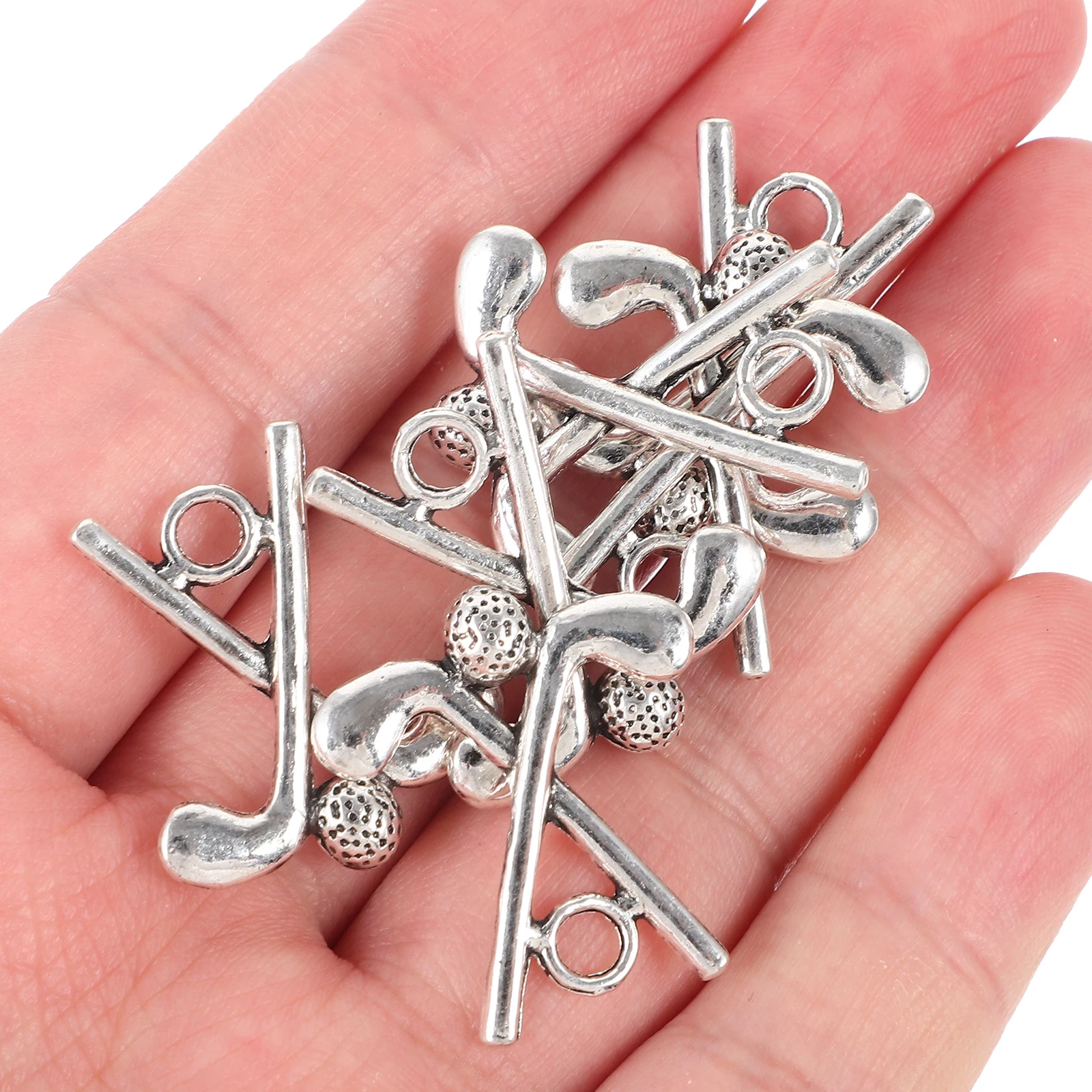 20pcs Club Pendant Charm Accessories DIY Jewelry Making Metal Alloy Golf Themed Strong Durable Handcraft Supply Bracelet
20pcs Club Pendant Charm Accessories DIY Jewelry Making Metal Alloy Golf Themed Strong Durable Handcraft Supply Bracelet