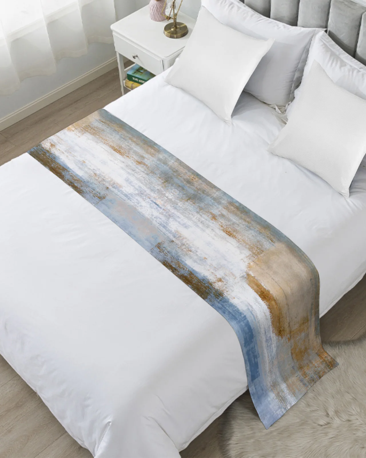 Geometric Abstract Oil Painting Soft Bed Runner Home Hotel Table Decor Bed Flag Wedding Bedroom Bed Tail Towel
Geometric Abstract Oil Painting Soft Bed Runner Home Hotel Table Decor Bed Flag Wedding Bedroom Bed Tail Towel