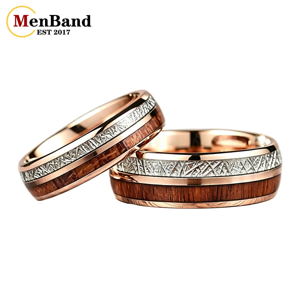 Dropshipping 6/8MM Koa Wood and Meteorite Inlay Tungsten Carbide Ring for Men Women Engagement Wedding Band,Couple's Ring
Dropshipping 6/8MM Koa Wood and Meteorite Inlay Tungsten Carbide Ring for Men Women Engagement Wedding Band,Couple's Ring