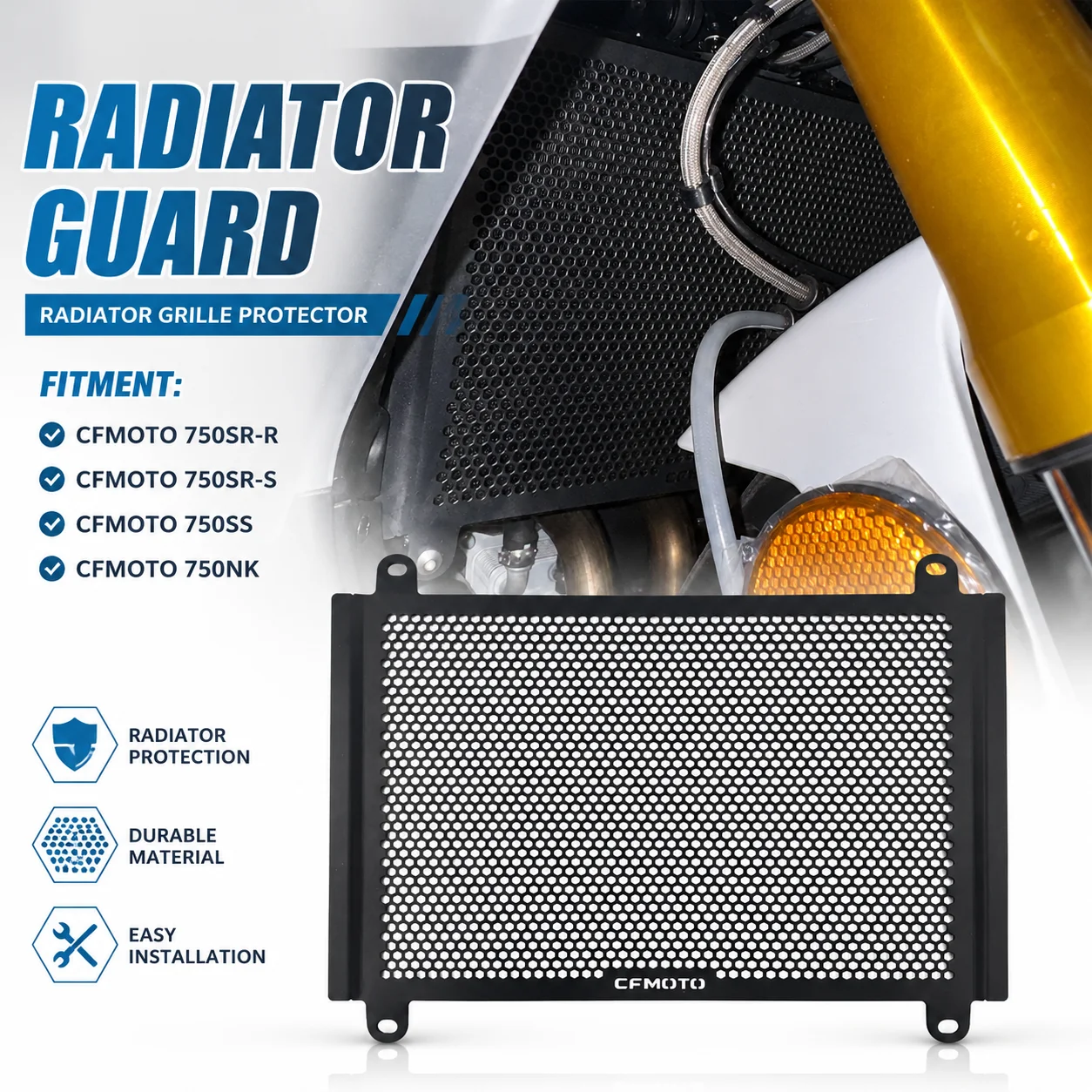 Motorcycle CNC Accessories Radiator Grille Guard Protector Cover FOR CF 750SS 750SR SR750 750 SR SS SR-S 750SR-S 2025+
Motorcycle CNC Accessories Radiator Grille Guard Protector Cover FOR CF 750SS 750SR SR750 750 SR SS SR-S 750SR-S 2025+