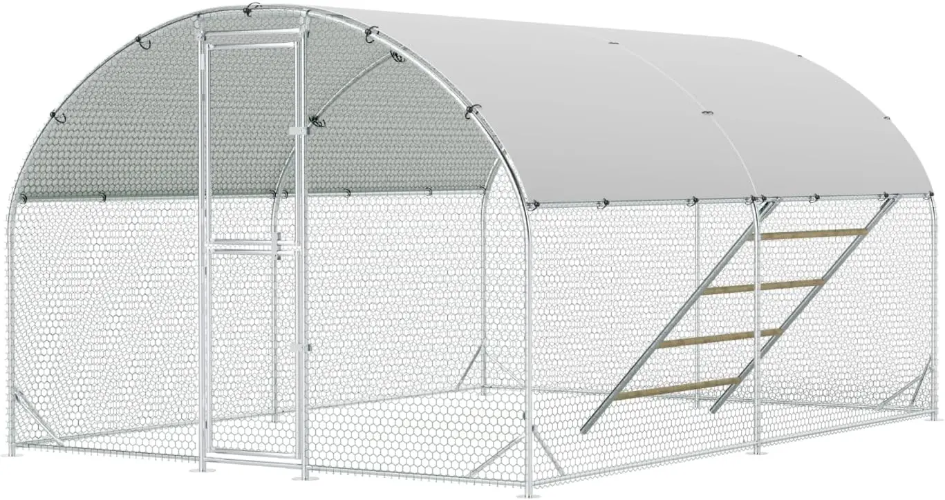 Large Metal Chicken Coop 10x13x6 5ft Walk in Chicken Runs for Yard with Covers Outdoor Chicken Pen with Roosting Perch
Large Metal Chicken Coop 10x13x6 5ft Walk in Chicken Runs for Yard with Covers Outdoor Chicken Pen with Roosting Perch