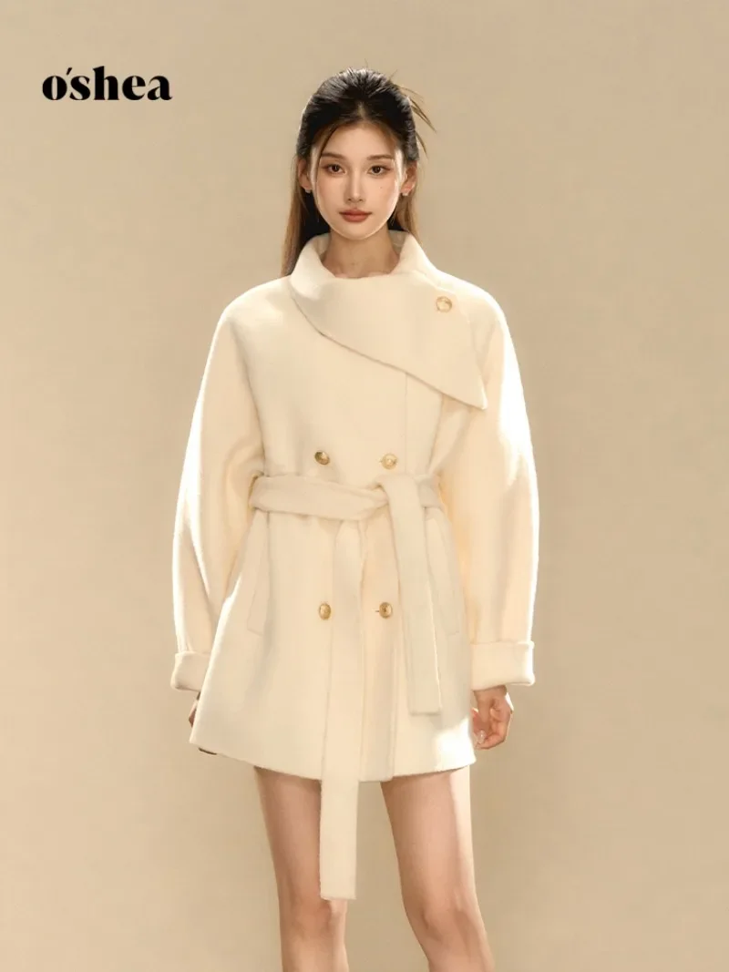 Sweet Hot Girl Loose Woolen Coat Women's Winter Gold Buckle Belt Medium Long Double-sided Coat Fashion Female Clothes
Sweet Hot Girl Loose Woolen Coat Women's Winter Gold Buckle Belt Medium Long Double-sided Coat Fashion Female Clothes