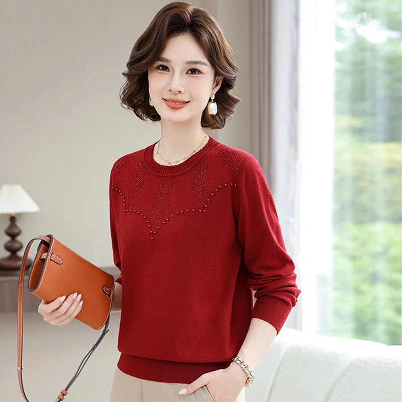 Трикотаж, рубашка, женская одежда, новые элегантные пуловеры для мам среднего возраста, топы, осенне-зимние свитера и джемперы с длинными рукавами, блузка
Трикотаж, рубашка, женская одежда, новые элегантные пуловеры для мам среднего возраста, топы, осенне-зимние свитера и джемперы с длинными рукавами, блузка