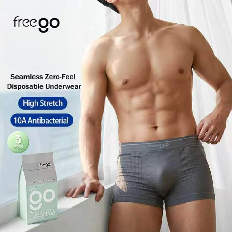 Freego 3Pcs Men's Seamless Boxers 3D Cutting Skin-Friendly Breathable Moisture Wicking Underwear for Sports Travel Business Trip
Freego 3Pcs Men's Seamless Boxers 3D Cutting Skin-Friendly Breathable Moisture Wicking Underwear for Sports Travel Business Trip