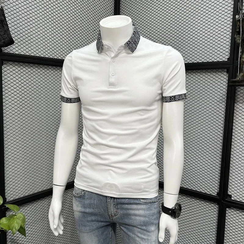Slim Fit Men's Premium Short Sleeve Polo Shirt with Patterned Collar 2026 Summer New Fashion Trendy Casual Wear T-Shirt
Slim Fit Men's Premium Short Sleeve Polo Shirt with Patterned Collar 2026 Summer New Fashion Trendy Casual Wear T-Shirt