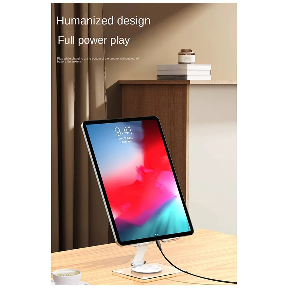 Tablet Stand Folding Adjustable Desk Holder Transparent Acrylic Tablet Bracket Black
Tablet Stand Folding Adjustable Desk Holder Transparent Acrylic Tablet Bracket Black