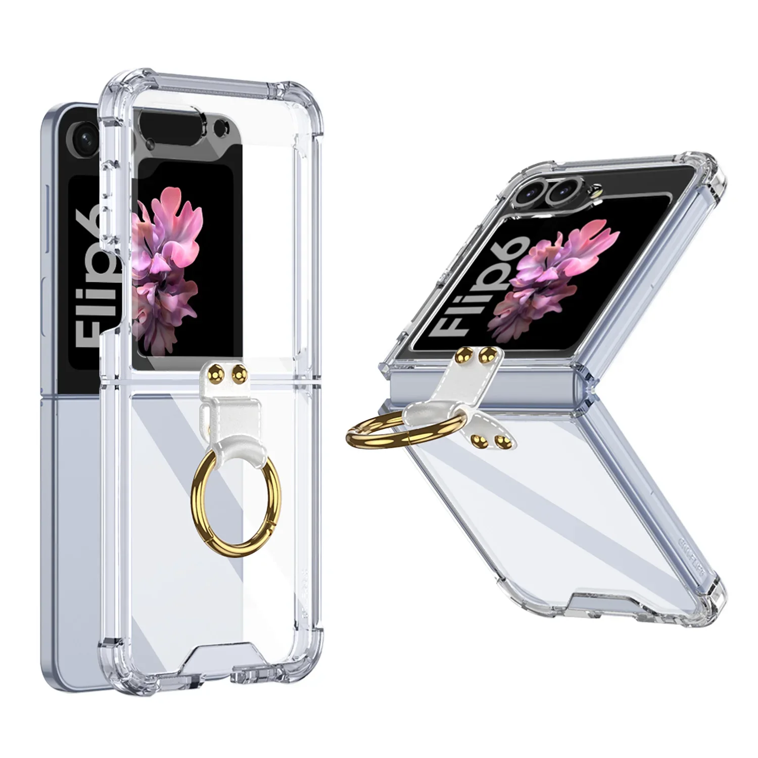 For Samsung Galaxy Z Flip 6 Case Colorful Silicone Transparent Ring Bracket Four Corner Shockproof Protection Cover Accessories
For Samsung Galaxy Z Flip 6 Case Colorful Silicone Transparent Ring Bracket Four Corner Shockproof Protection Cover Accessories