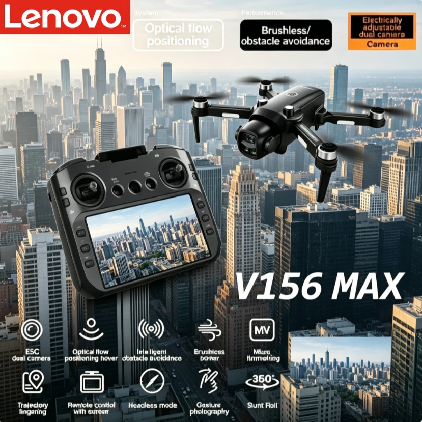 Lenovo V156 MAX Foldable Drone 8K HD 4K Dual Camera 5G FPV Brushless Obstacle Avoidance Optical Flow RC Quadcopter
Lenovo V156 MAX Foldable Drone 8K HD 4K Dual Camera 5G FPV Brushless Obstacle Avoidance Optical Flow RC Quadcopter