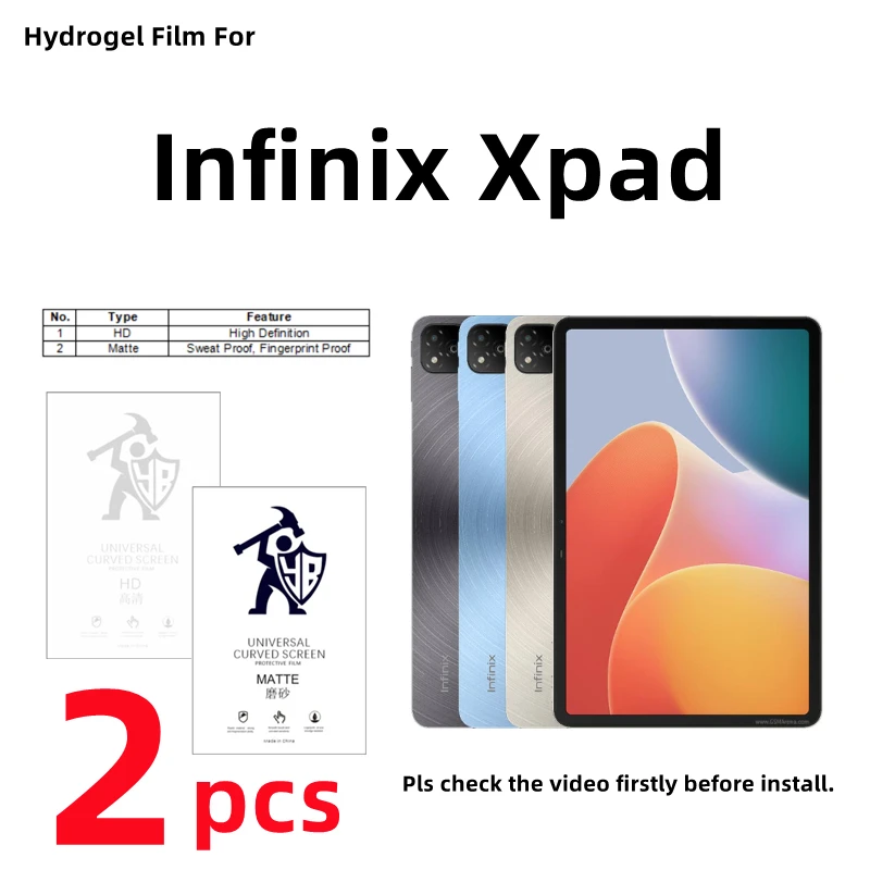 2pcs HD Hydrogel Film For Infinix Xpad Matte Screen Protector For Infinix Xpad Clear/Frosted Full Cover Protective Film
2pcs HD Hydrogel Film For Infinix Xpad Matte Screen Protector For Infinix Xpad Clear/Frosted Full Cover Protective Film