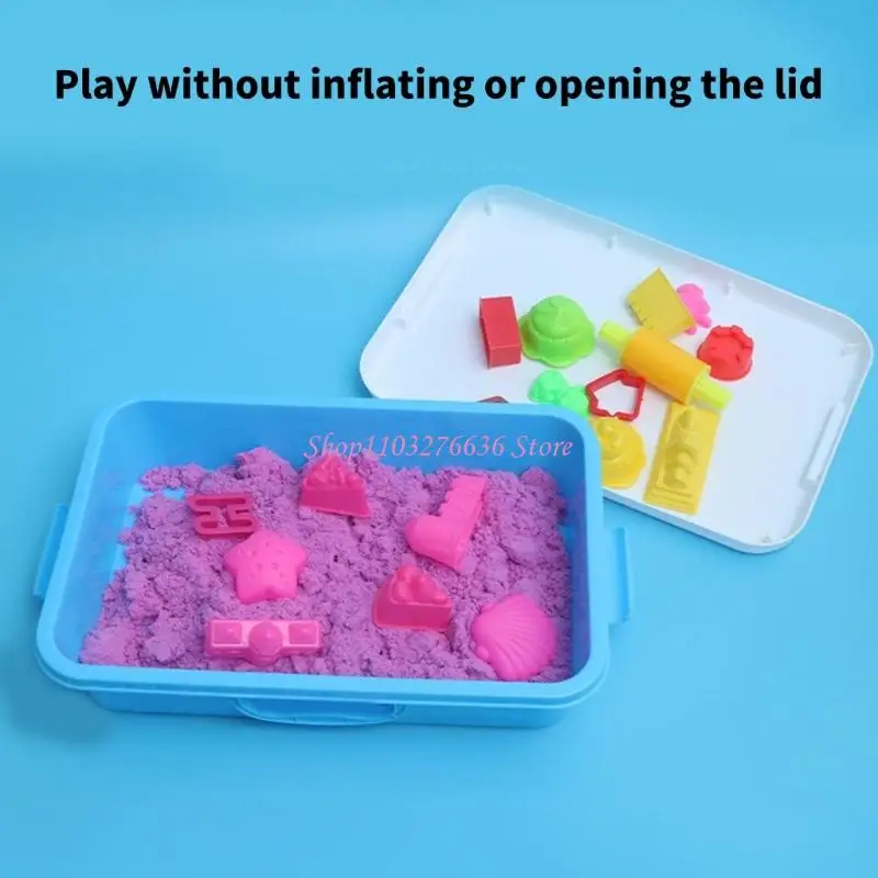 R6FD Kids Sand Toy Box Stackable Sensory Bin Sand Tray For Beach Activity
