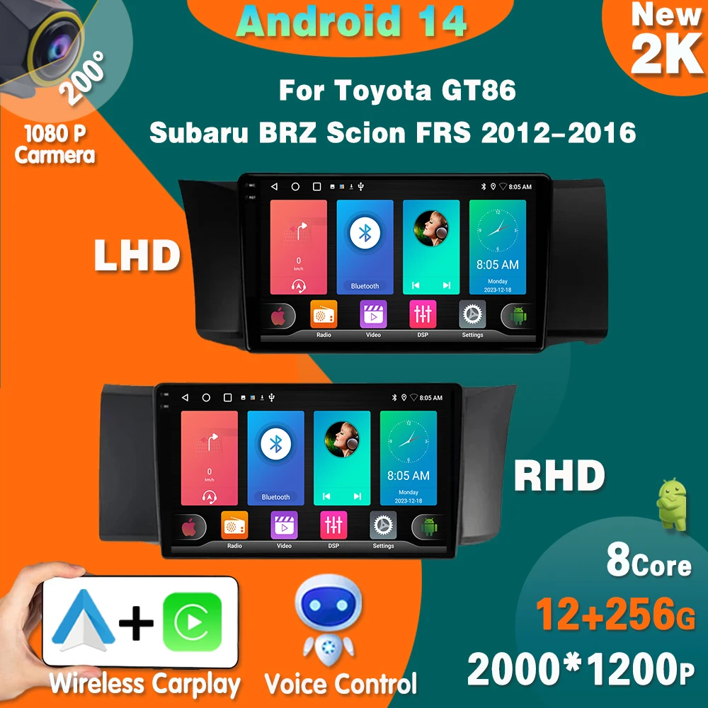 Android 14 для Toyota GT86 Subaru BRZ Scion FRS 2012-2016 беспроводной CarPlay Android авто радио 4G Автомобильный мультимедийный GPS 2din
Android 14 для Toyota GT86 Subaru BRZ Scion FRS 2012-2016 беспроводной CarPlay Android авто радио 4G Автомобильный мультимедийный GPS 2din