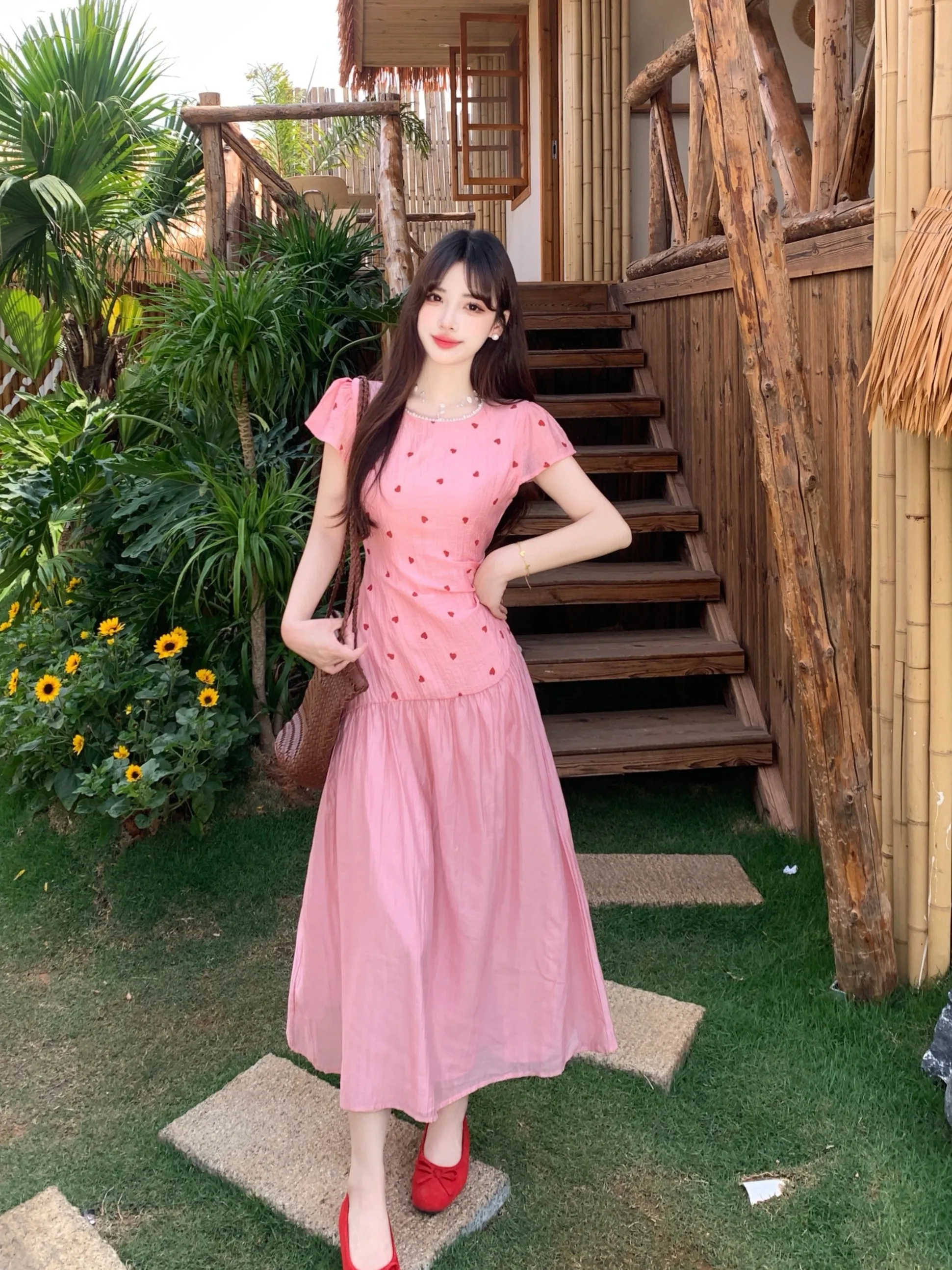 plus Size Women's Sweet Polka Dot Splice Short Sleeve Dress A-Line Midi Skirt High Waist French Style City Commute Summer Dress
plus Size Women's Sweet Polka Dot Splice Short Sleeve Dress A-Line Midi Skirt High Waist French Style City Commute Summer Dress