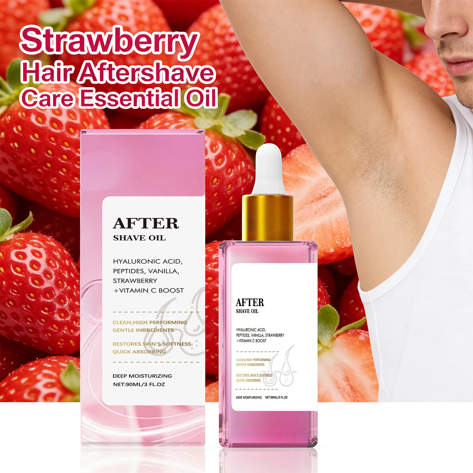 Strawberry Soft Serve After Shave Oil for Smooth Skin Deeply Hydrating Nourishing Reduce Redness Non-irritating After Shave Care
Strawberry Soft Serve After Shave Oil for Smooth Skin Deeply Hydrating Nourishing Reduce Redness Non-irritating After Shave Care
