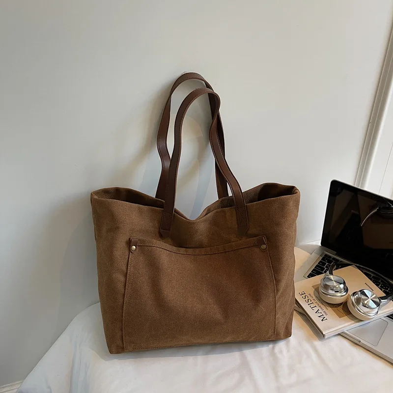 New Winter Vintage Large Capacity Canvas Tote Bag Fashion Casual Shoulder Bag for Women Students Simple Leisure Bags for Travel
New Winter Vintage Large Capacity Canvas Tote Bag Fashion Casual Shoulder Bag for Women Students Simple Leisure Bags for Travel