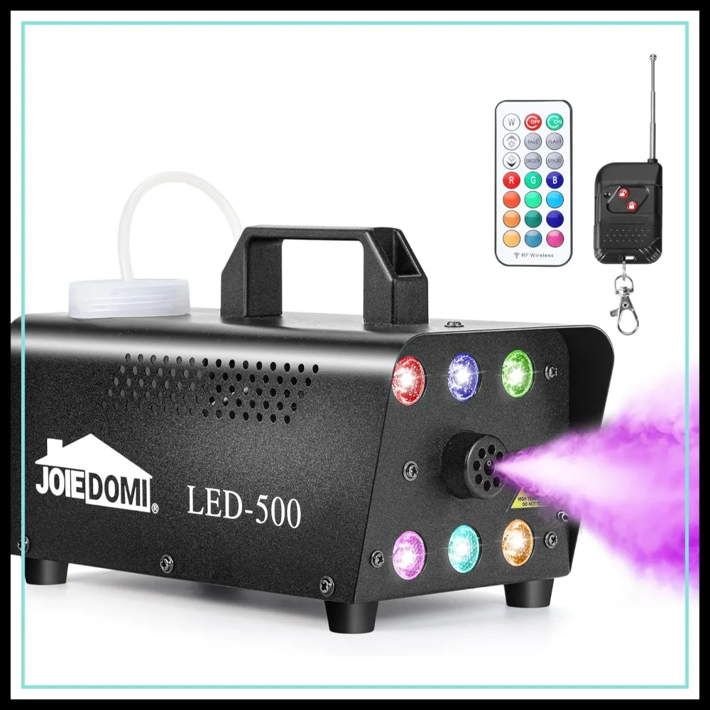 500W Halloween Fog Machine with 13 Colors & 4 Light Modes, Wireless Remote for Parties, Weddings
500W Halloween Fog Machine with 13 Colors & 4 Light Modes, Wireless Remote for Parties, Weddings