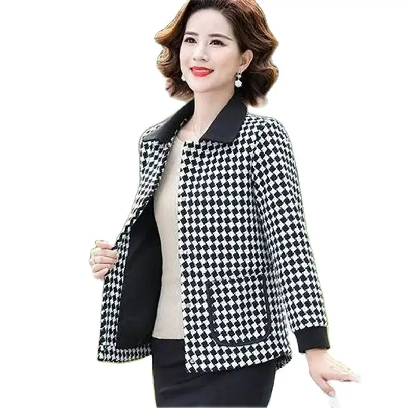 Spring Autumn Woolen Coat Women 2023 New Fashion Loose Jacket Square Collar Button Pocket Black White Grid Outerwear Female
Spring Autumn Woolen Coat Women 2023 New Fashion Loose Jacket Square Collar Button Pocket Black White Grid Outerwear Female