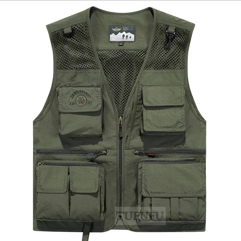 Summer Vest Men Collarless Mesh Breathable Sleeveless Jacket Multi-pockets Tactical Vest Outdoor Fishing Photography Waistcoat
Summer Vest Men Collarless Mesh Breathable Sleeveless Jacket Multi-pockets Tactical Vest Outdoor Fishing Photography Waistcoat