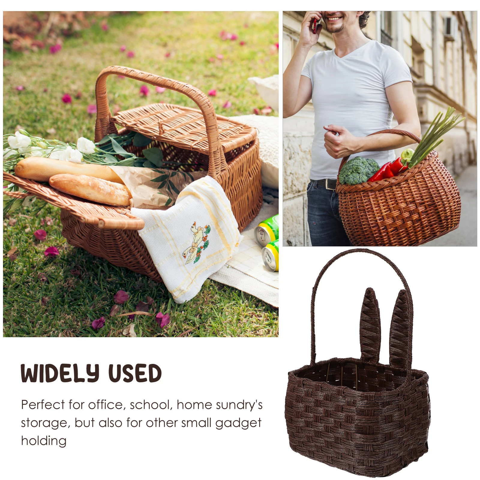 Rattan Woven Basket Easter Bunny Ears H Snack Storage Container Decorative Fruit Tray Premium Material Easy Cleaning Home
Rattan Woven Basket Easter Bunny Ears H Snack Storage Container Decorative Fruit Tray Premium Material Easy Cleaning Home