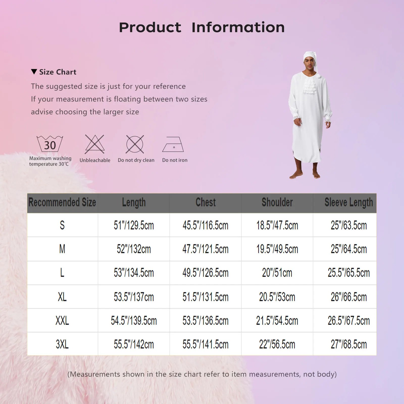 Men's Victorian Nightgown Nightshirt Sleep Robe Set Soft Long Sleeve Sleeping Long Shirts with Night Cap Christmas Sleepwear
Men's Victorian Nightgown Nightshirt Sleep Robe Set Soft Long Sleeve Sleeping Long Shirts with Night Cap Christmas Sleepwear