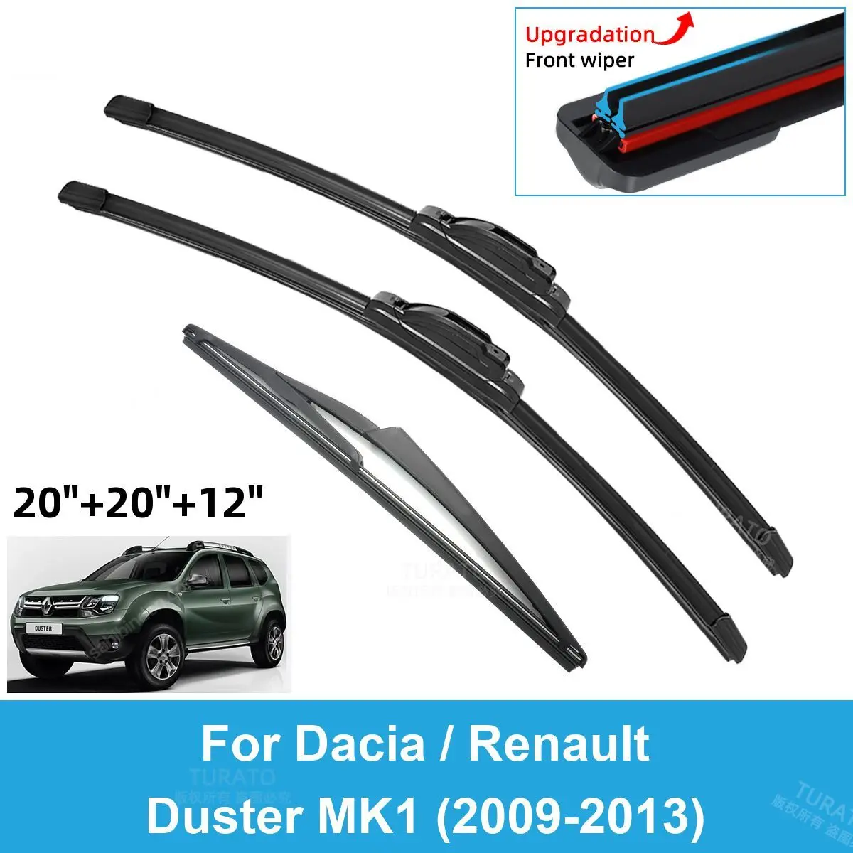 3PCS Car Wiper Blades for 2009-2013 Dacia / Renault Duster MK1 Rear Windshield Wipers Double Rubber Car Accessories 2012 2013
3PCS Car Wiper Blades for 2009-2013 Dacia / Renault Duster MK1 Rear Windshield Wipers Double Rubber Car Accessories 2012 2013
