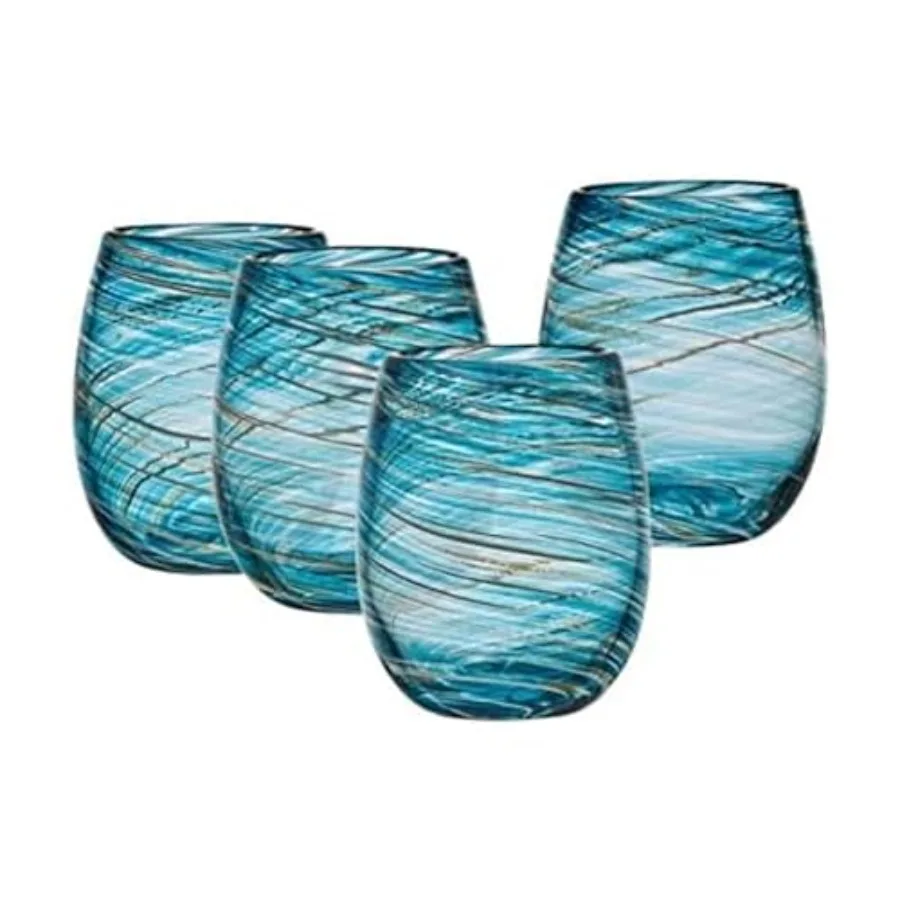 Color Swirl Wine Glass 4 Count Pack of 1 Blue
Color Swirl Wine Glass 4 Count Pack of 1 Blue