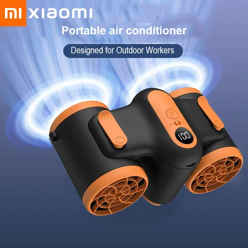 Портативный подвесной поясной вентилятор Xiaomi, двойной воздуховыпускной отверстие, аккумуляторная батарея, ультра тихий портативный электрический вентилятор, портативный кондиционер
Портативный подвесной поясной вентилятор Xiaomi, двойной воздуховыпускной отверстие, аккумуляторная батарея, ультра тихий портативный электрический вентилятор, портативный кондиционер