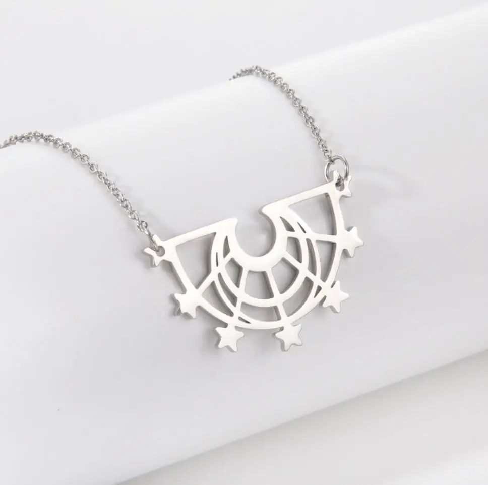 1PC Stainless Steel Necklace For Women Simple Hollow Moon Star Half Rudder Pendants Choker Fashion Necklace Jewelry F1429
1PC Stainless Steel Necklace For Women Simple Hollow Moon Star Half Rudder Pendants Choker Fashion Necklace Jewelry F1429
