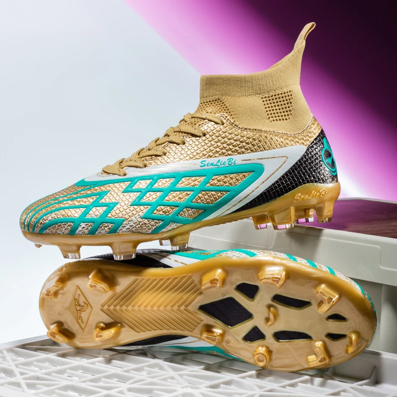 Adult Outdoor Soccer Training Cleats High Top Support Design Wearproof Stud Sole Comfortable Non Slip Football Sneakers
Adult Outdoor Soccer Training Cleats High Top Support Design Wearproof Stud Sole Comfortable Non Slip Football Sneakers