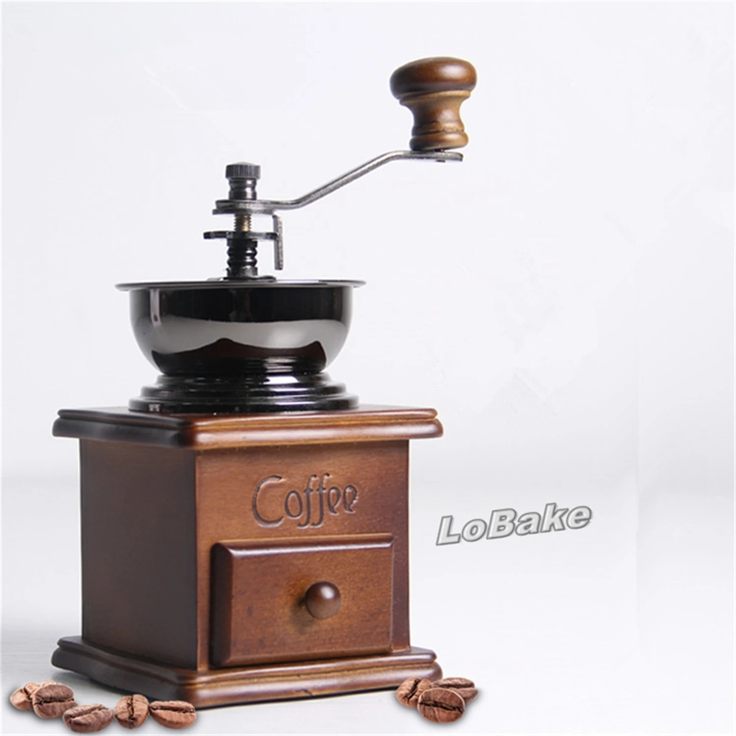 High quality domestic manual coffee grinder pepper grinder cast iron & ceramics core with wooden drawer for home coffee maker
High quality domestic manual coffee grinder pepper grinder cast iron & ceramics core with wooden drawer for home coffee maker