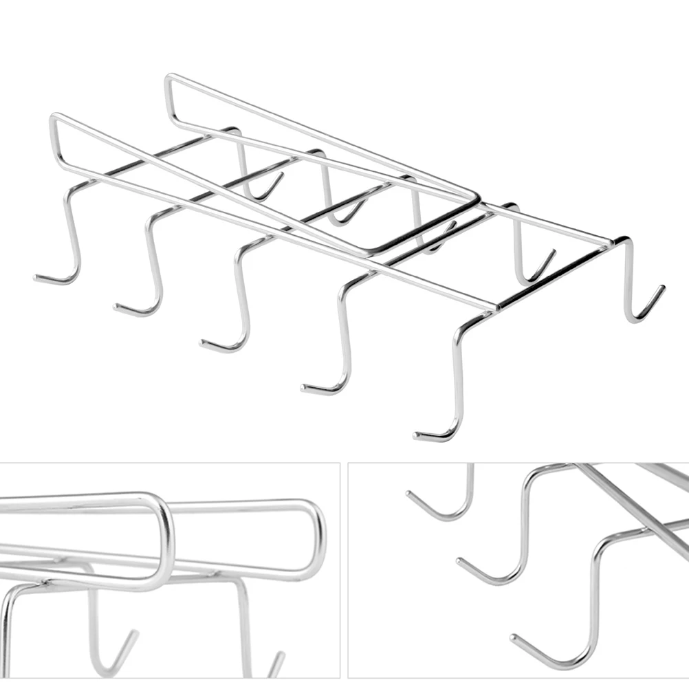 Stainless Steel Cup Holder Rack 10 Hooks Kitchen Storage Space Saver Mug Glass Display Demount
Stainless Steel Cup Holder Rack 10 Hooks Kitchen Storage Space Saver Mug Glass Display Demount