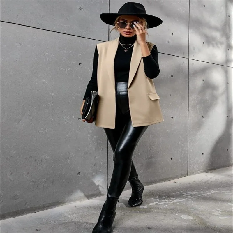 2023 Women Jacket Slim Lapel Long Coats Elegant Casual Suitable for Shopping Ladies Solid Color Vest
2023 Women Jacket Slim Lapel Long Coats Elegant Casual Suitable for Shopping Ladies Solid Color Vest