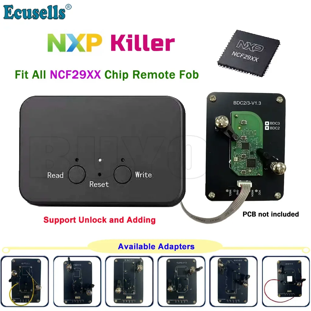 Super NXP Killer Support Unlock and Adding for All NXP NCF29XX Chip Smart Remote Keys with Adapters Base
Super NXP Killer Support Unlock and Adding for All NXP NCF29XX Chip Smart Remote Keys with Adapters Base