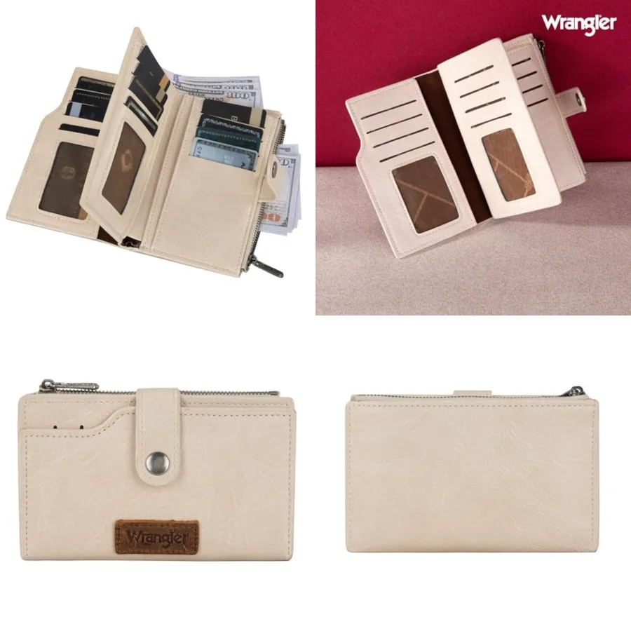 Wallet for Women Bifold Card Holder with Zipper and ID Window
Wallet for Women Bifold Card Holder with Zipper and ID Window