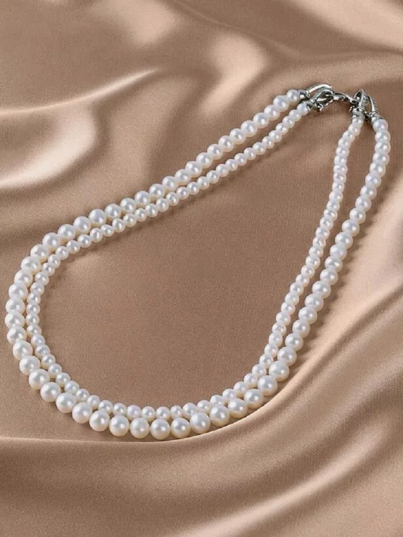 Великолепное ожерелье из двух нитей белого жемчуга Южных морей диаметром 5-6 мм 8-9 мм 17-18 дюймов
Великолепное ожерелье из двух нитей белого жемчуга Южных морей диаметром 5-6 мм 8-9 мм 17-18 дюймов