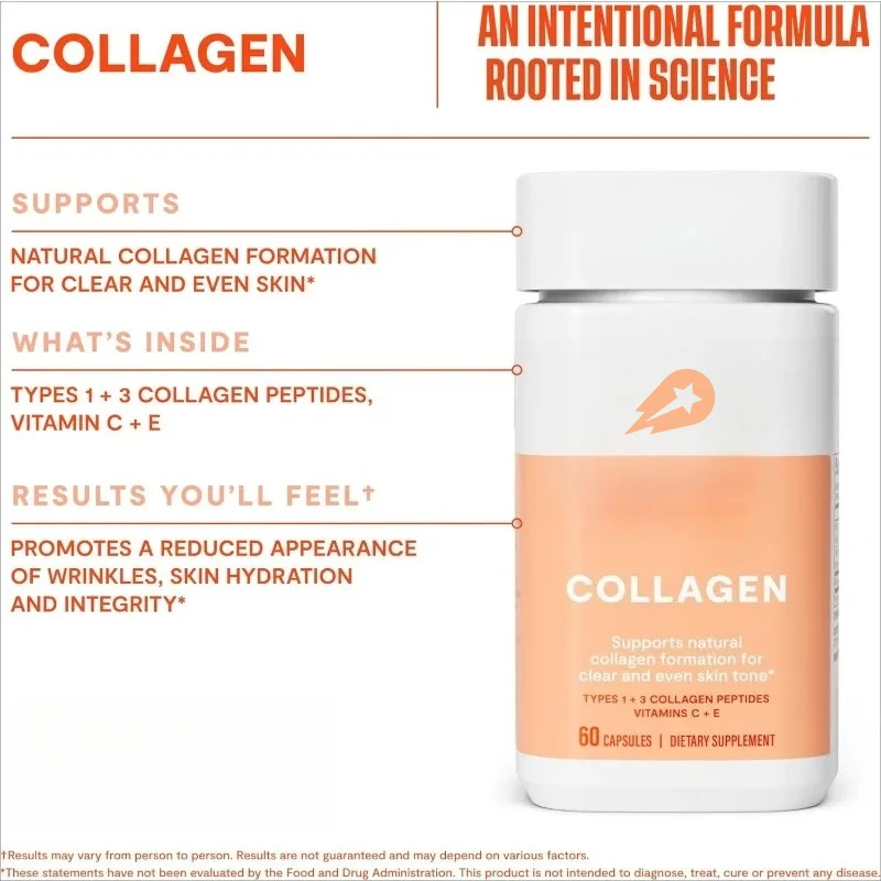 Collagen Supplement Contains 2000mg Collagen Peptide, Vitamin C and Vitamin E, Skin Health, Antioxidant Support Capsules
Collagen Supplement Contains 2000mg Collagen Peptide, Vitamin C and Vitamin E, Skin Health, Antioxidant Support Capsules